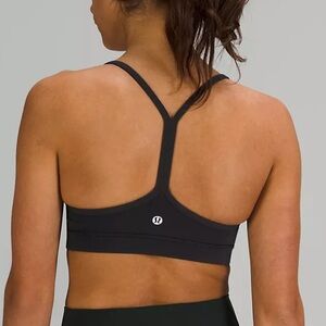 Lululemon Flow Y Nulu Black Padded Sports Bra Size 6
